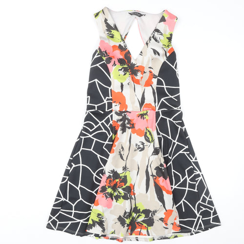 Noa Noa Floral Multicoloured V-Neck Women's Dress Size 10