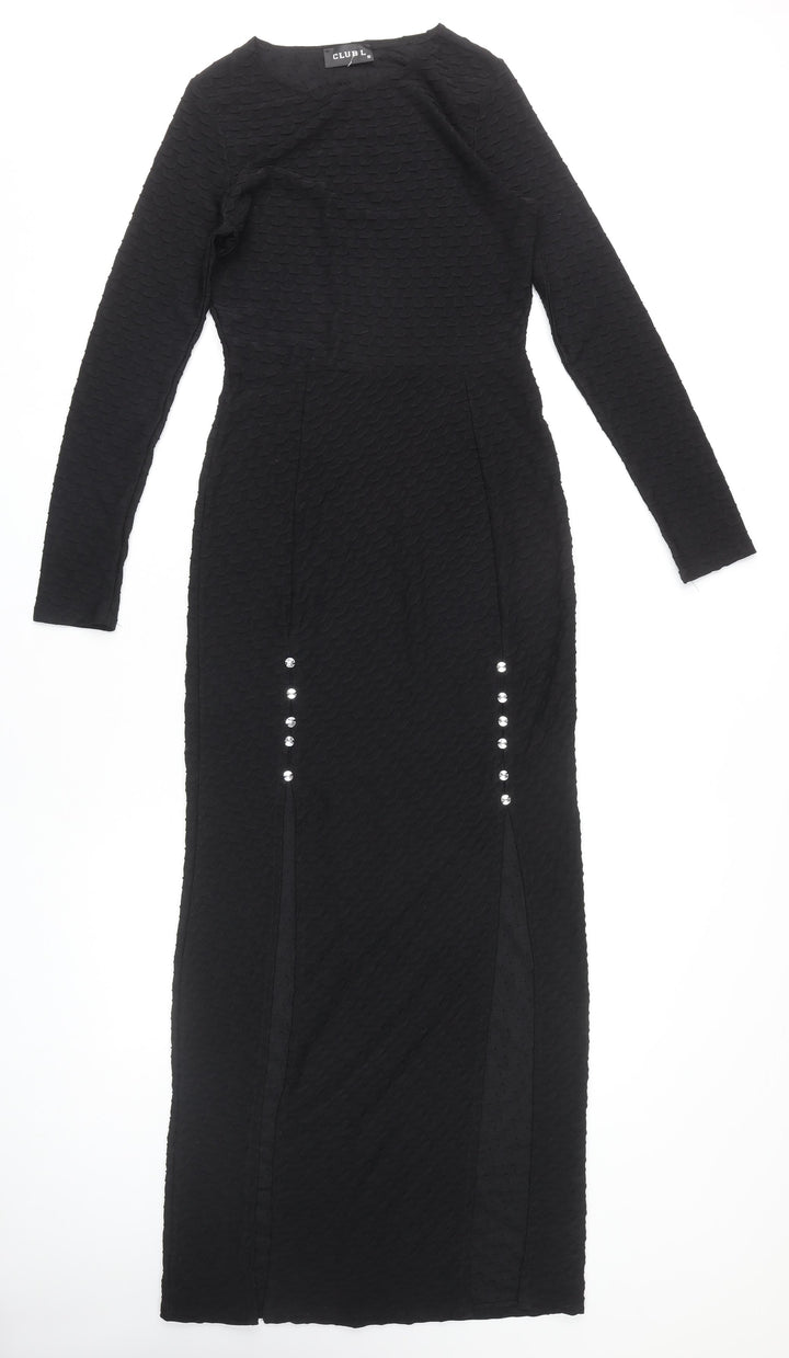 Club L Women's Black Long Dress Size 10