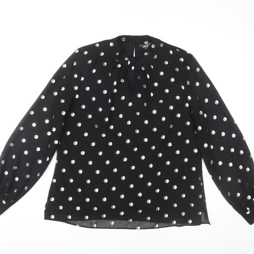 Dorothy Perkins Women's Black Polka Dot Blouse, Size 12