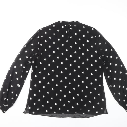 Dorothy Perkins Women's Black Polka Dot Blouse, Size 12
