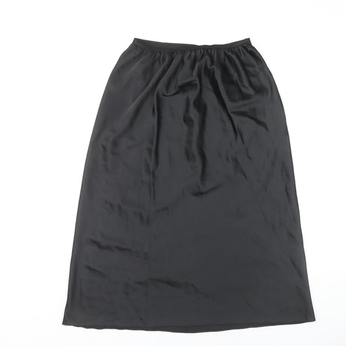 Marks & Spencer Black Midi Skirt, Size 14, Polyester