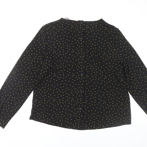 New Look Women's Black Polka Dot Blouse Size 16