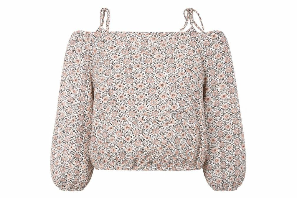 Front view of VILA Women's Multicoloured Floral Blouse, size 6