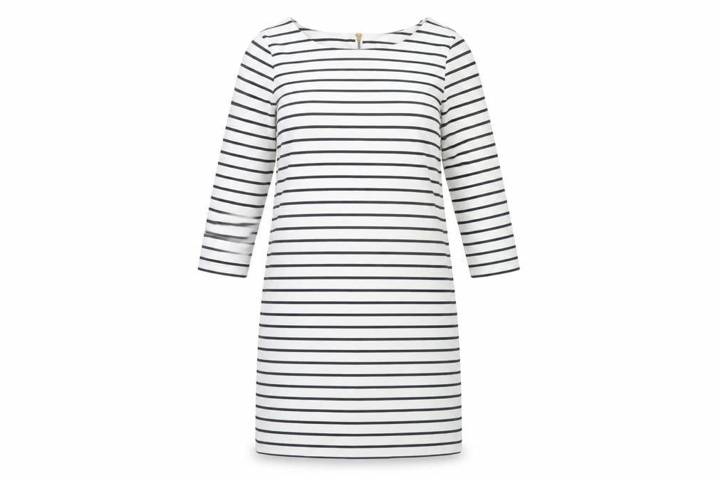 Front view of VILA Women's Striped Shift Dress, XS, Multicoloured