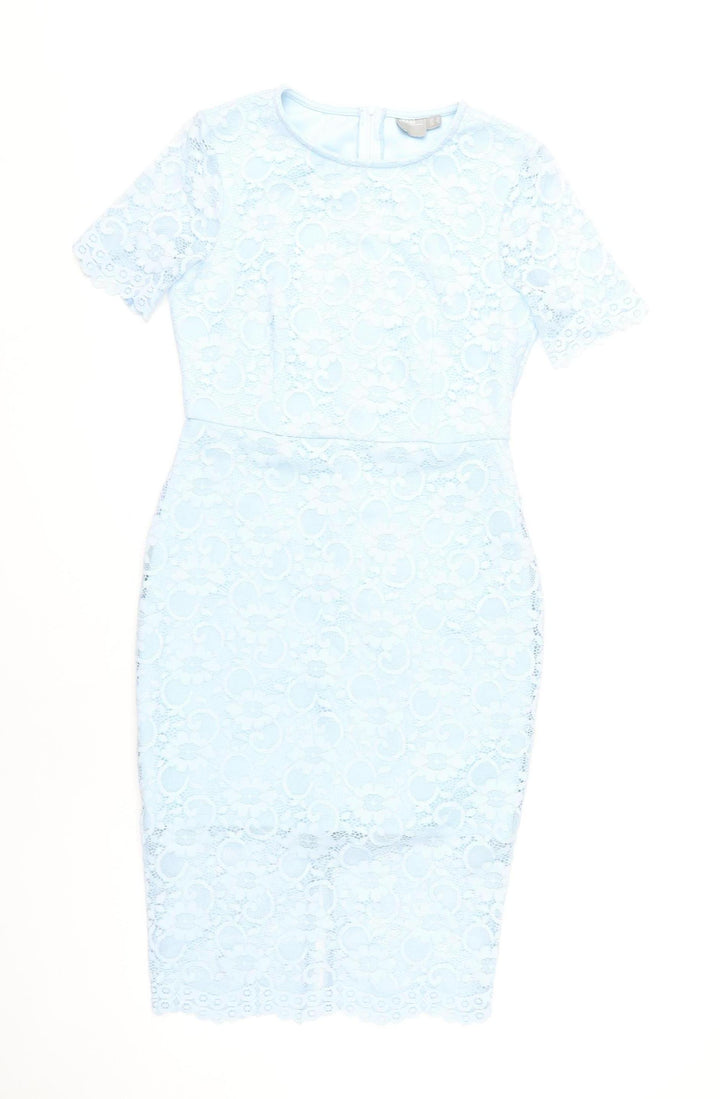 ASOS Women's Blue Midi Bodycon Dress Size 10