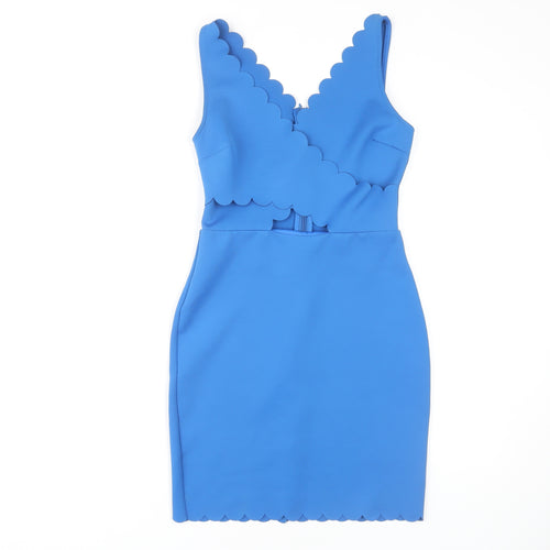 Topshop Women's Blue Bodycon Dress UK 8