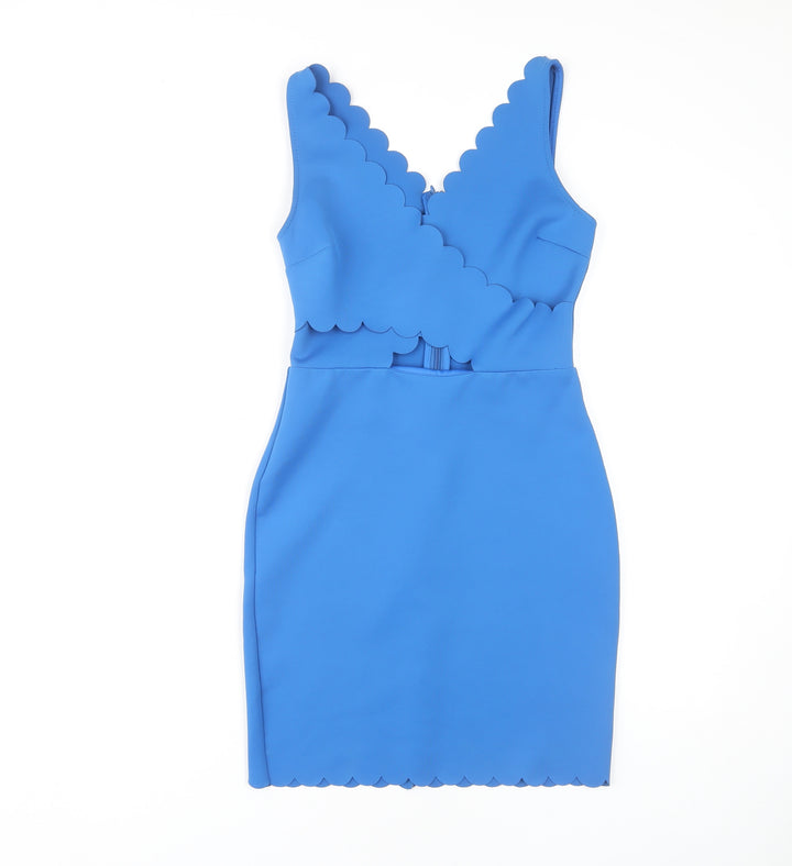 Topshop Women's Blue Bodycon Dress UK 8