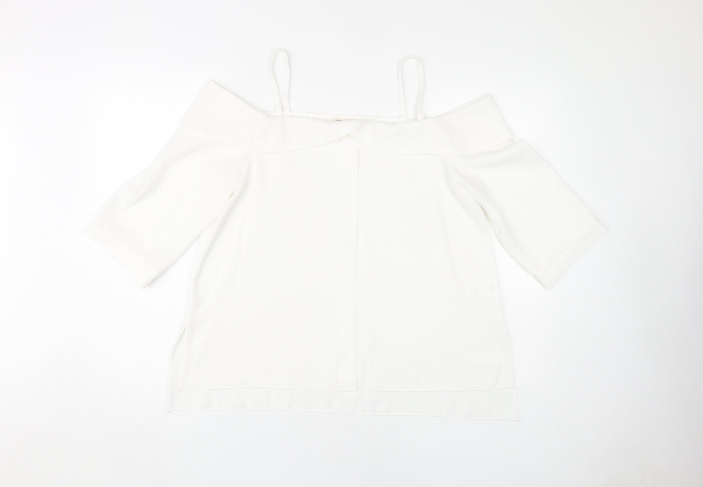 River Island Women's White Off Shoulder Top Size 14