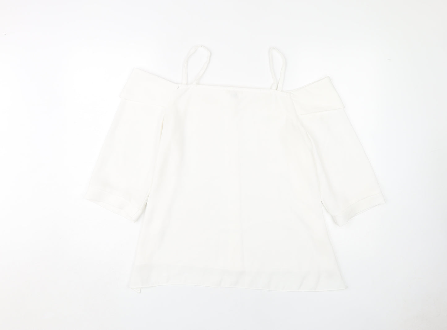 River Island Women's White Off Shoulder Top Size 14