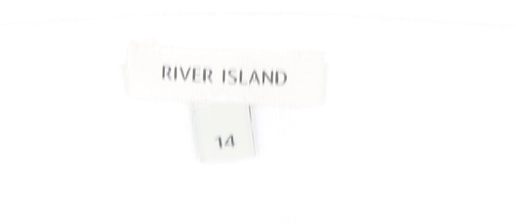 River Island Women's White Off Shoulder Top Size 14