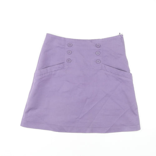 H&M Women's Purple Pencil Skirt Size 10 with Pockets