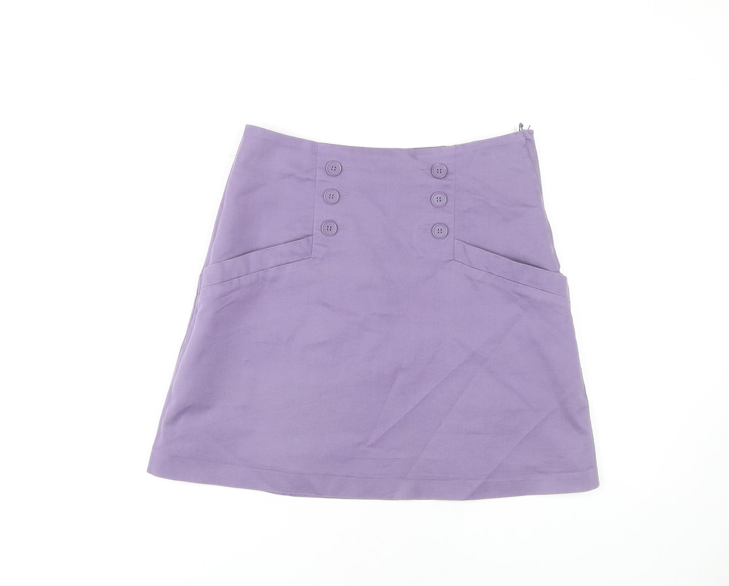 H&M Women's Purple Pencil Skirt Size 10 with Pockets