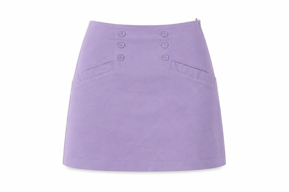 H&M Women's Purple Pencil Skirt Size 10 with Pockets