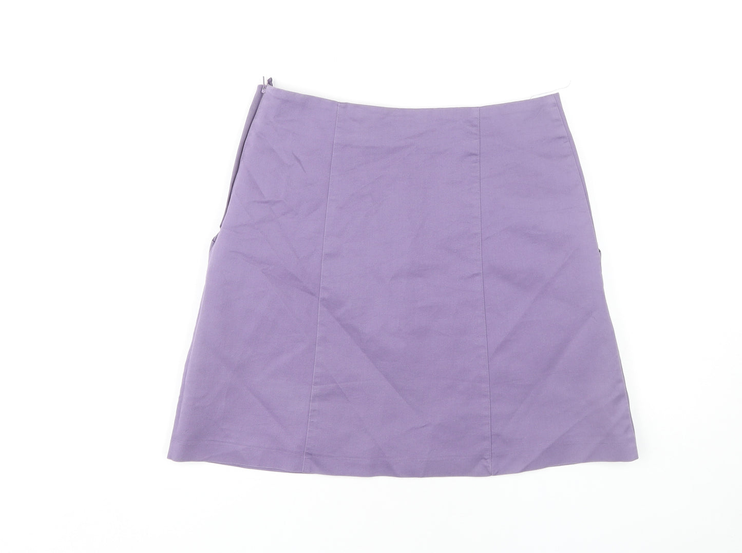 H&M Women's Purple Pencil Skirt Size 10 with Pockets