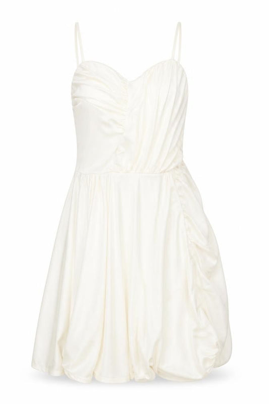 Front view of ASOS Women’s Ivory Sleeveless Dress, size UK 10