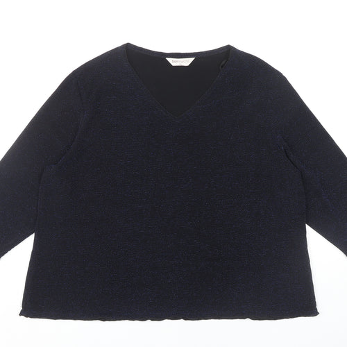 Bonmarché Women's Black XL V-Neck Top