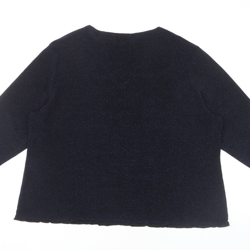 Bonmarché Women's Black XL V-Neck Top