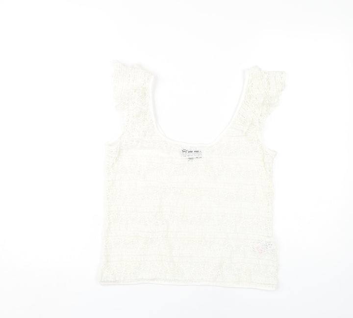 River Island Women's White Camisole Blouse Size 12