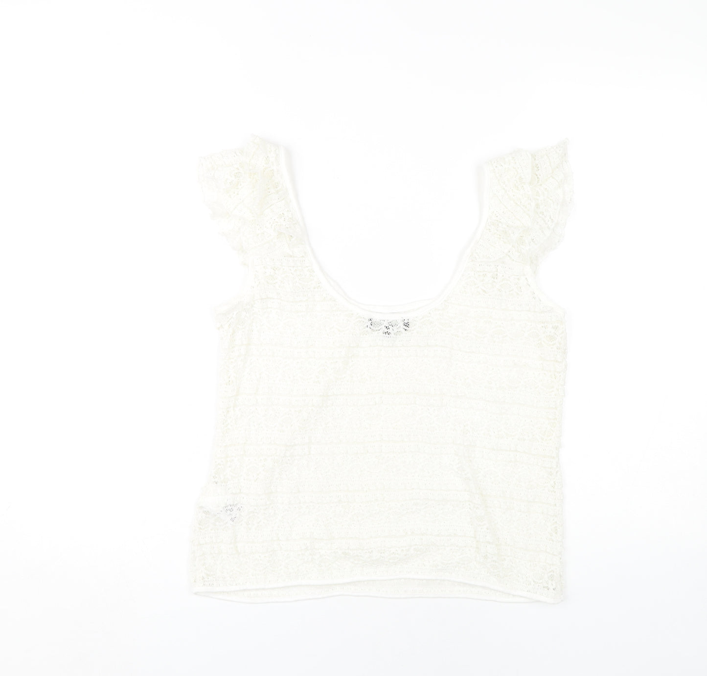 River Island Women's White Camisole Blouse Size 12