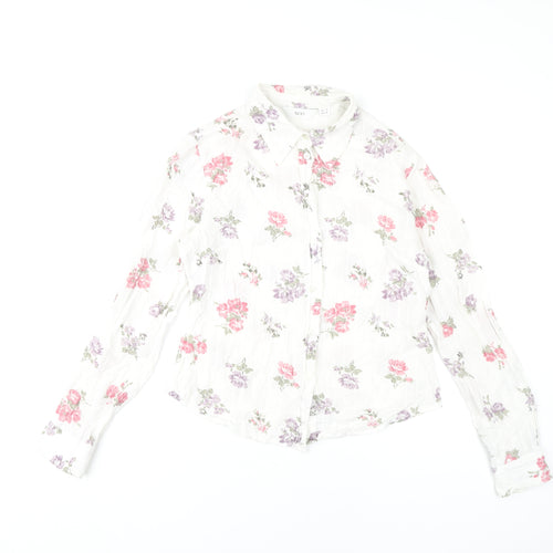 Next Women's Floral Button-Up Shirt Multicoloured Size 12