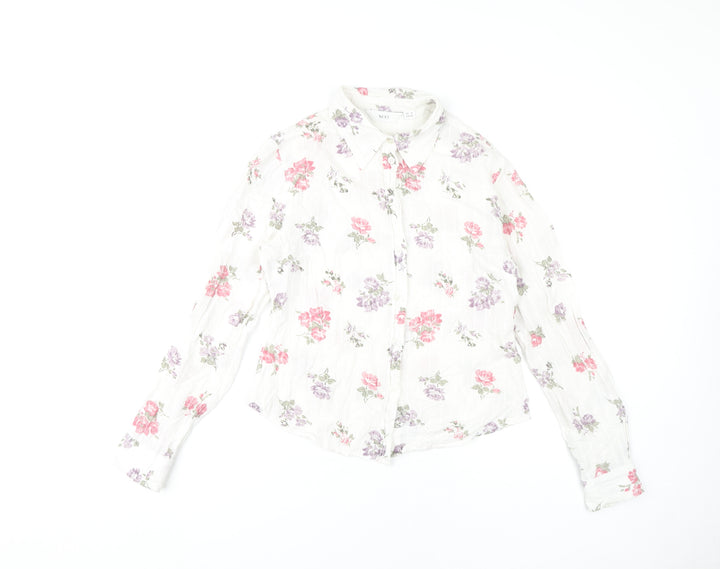 Next Women's Floral Button-Up Shirt Multicoloured Size 12