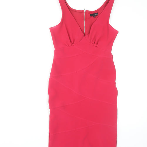 Next Women's Red Size 10 Bodycon Dress