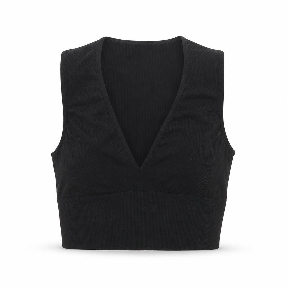 Urban Outfitters Women's Black V-Neck Tank - XL