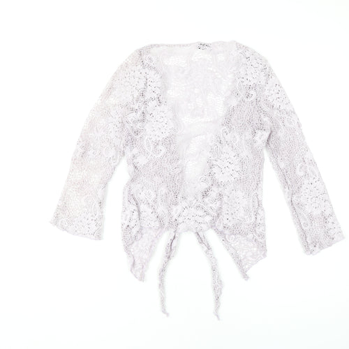 CMD Women's Ivory Lace Cardigan, Size S, Long Sleeve