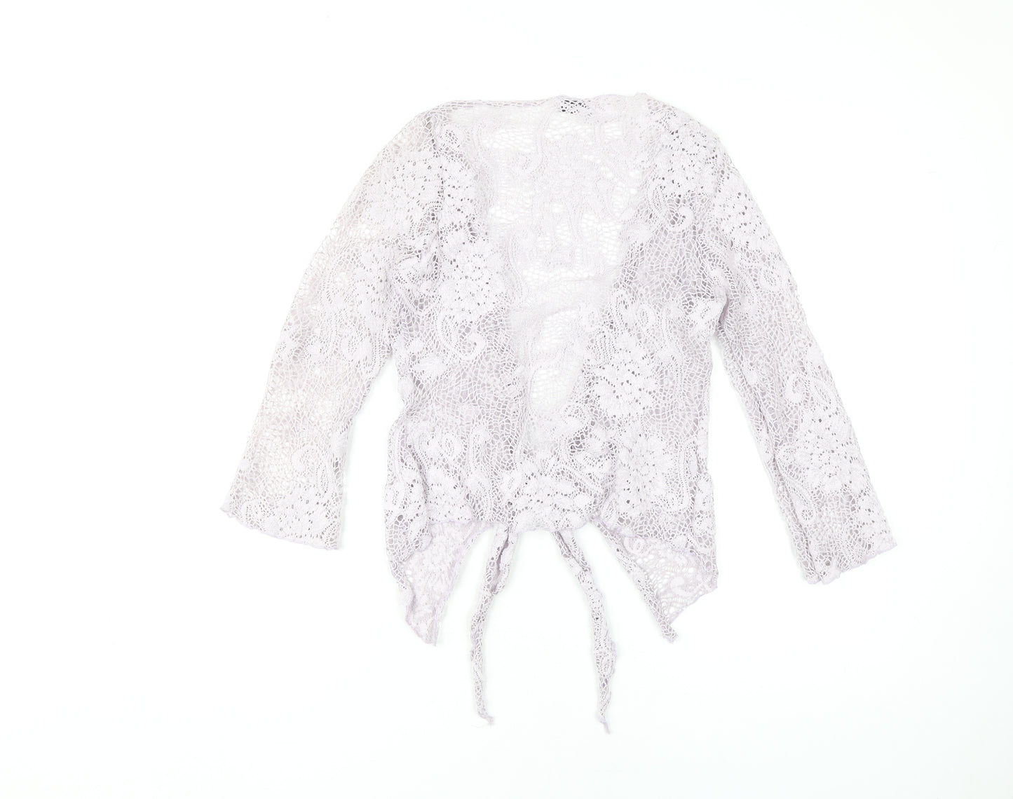 CMD Women's Ivory Lace Cardigan, Size S, Long Sleeve