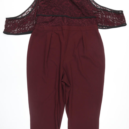 ASOS Women's Red Lace Jumpsuit, Size 18, Party Style
