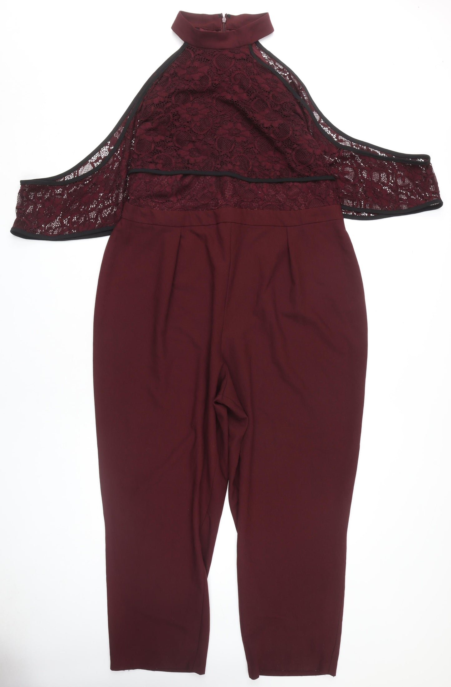 ASOS Women's Red Lace Jumpsuit, Size 18, Party Style