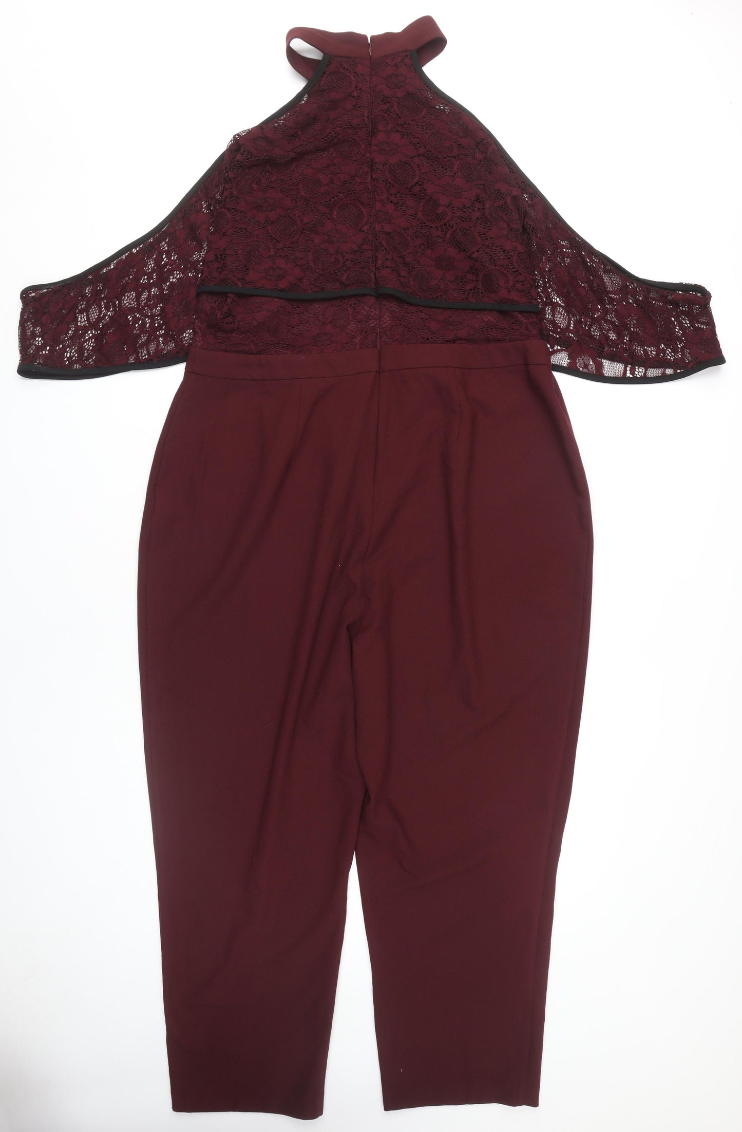 ASOS Women's Red Lace Jumpsuit, Size 18, Party Style