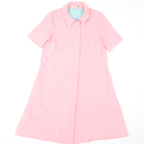 Traffic People Pink Collared Shift Dress XS Women