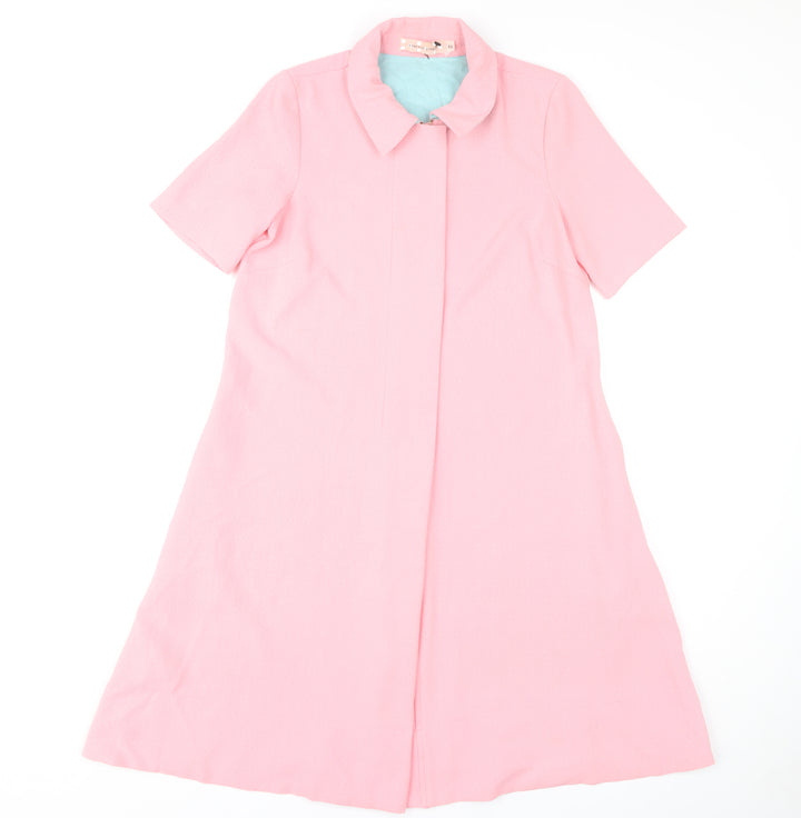 Traffic People Pink Collared Shift Dress XS Women