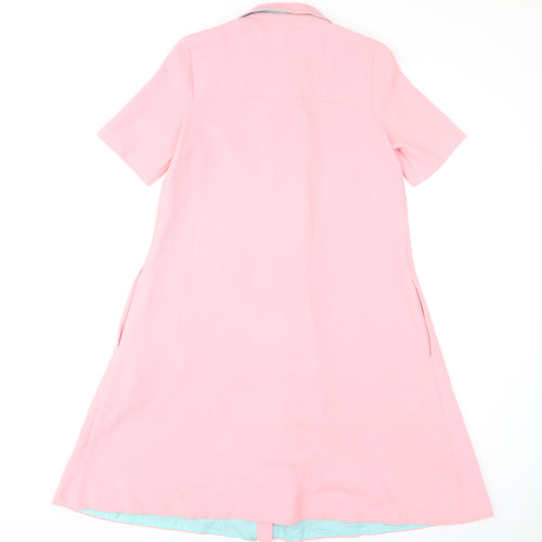 Traffic People Pink Collared Shift Dress XS Women