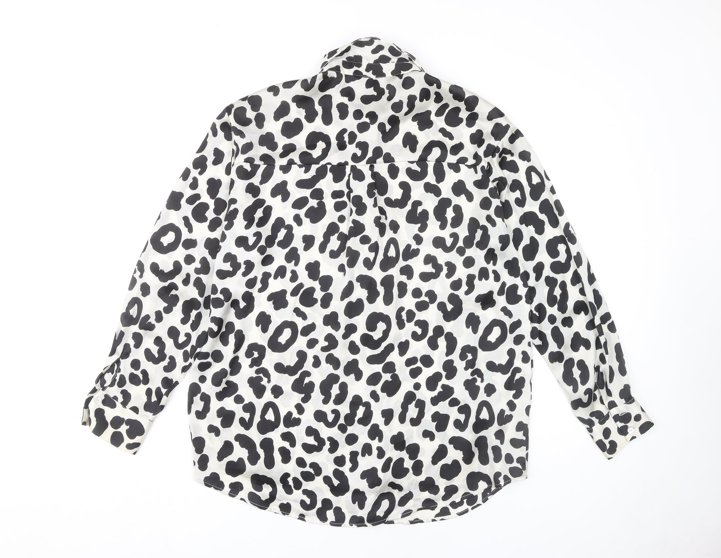 Zara Women's Animal Print Button-Up Shirt - Size 12