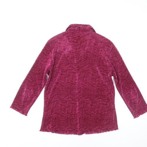 BHS Women's Red Long Sleeve Blouse, Size 14