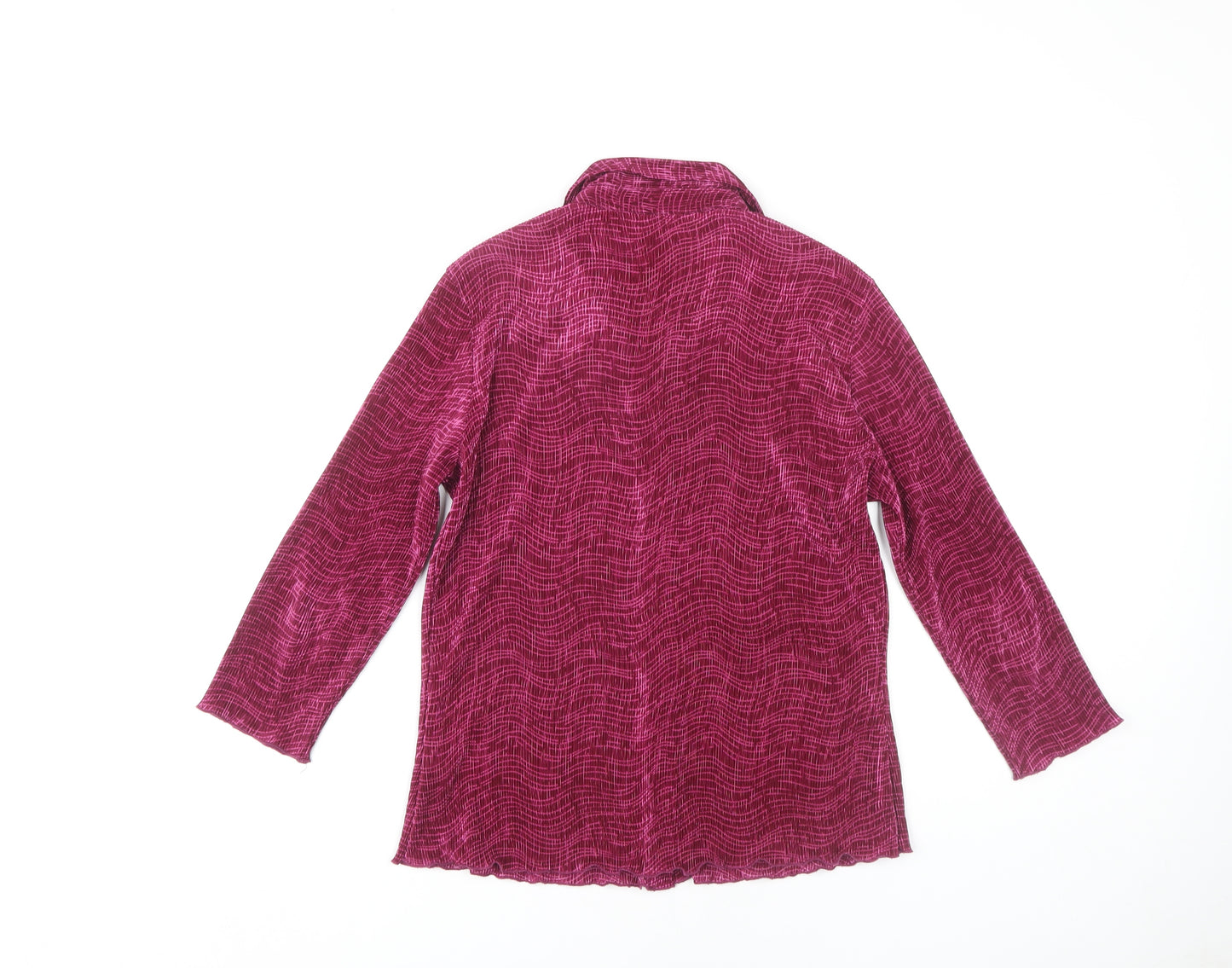 BHS Women's Red Long Sleeve Blouse, Size 14