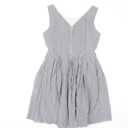 Fever London Women's Grey Check A-Line Dress Size 8