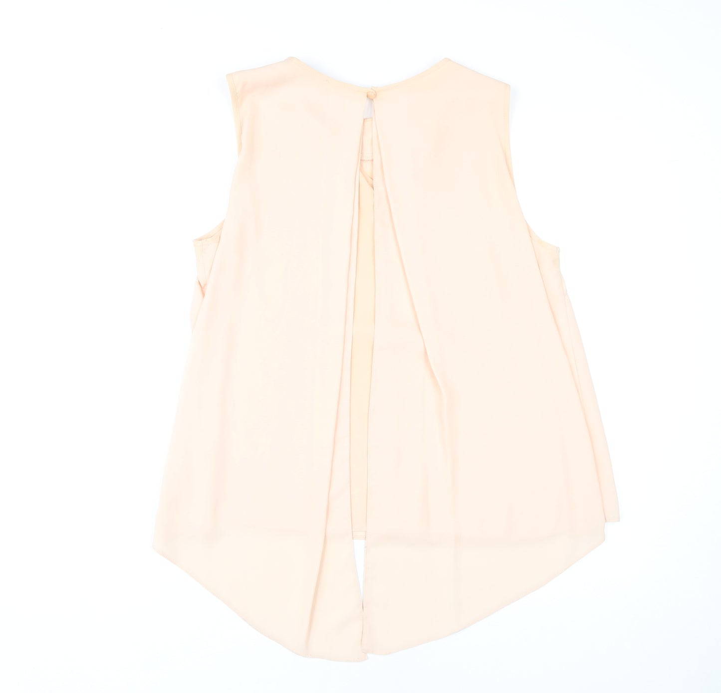 New Look Women's Beige Beaded Sleeveless Blouse 12