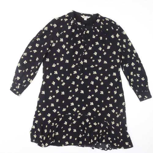 Whistles Black Floral Women's Dress, Size 10