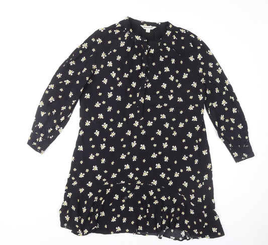Whistles Black Floral Women's Dress, Size 10