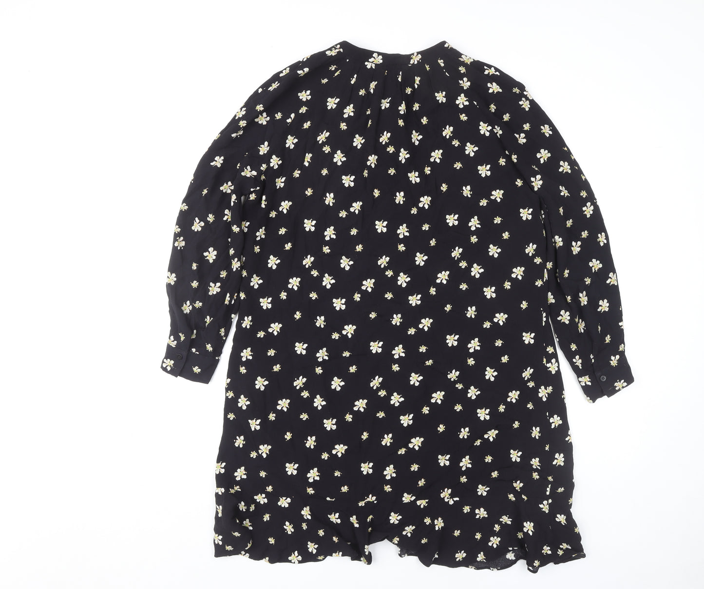 Whistles Black Floral Women's Dress, Size 10