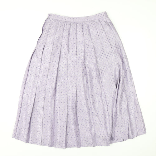 Country Casuals Women's Purple Pleated Midi Skirt Size 14