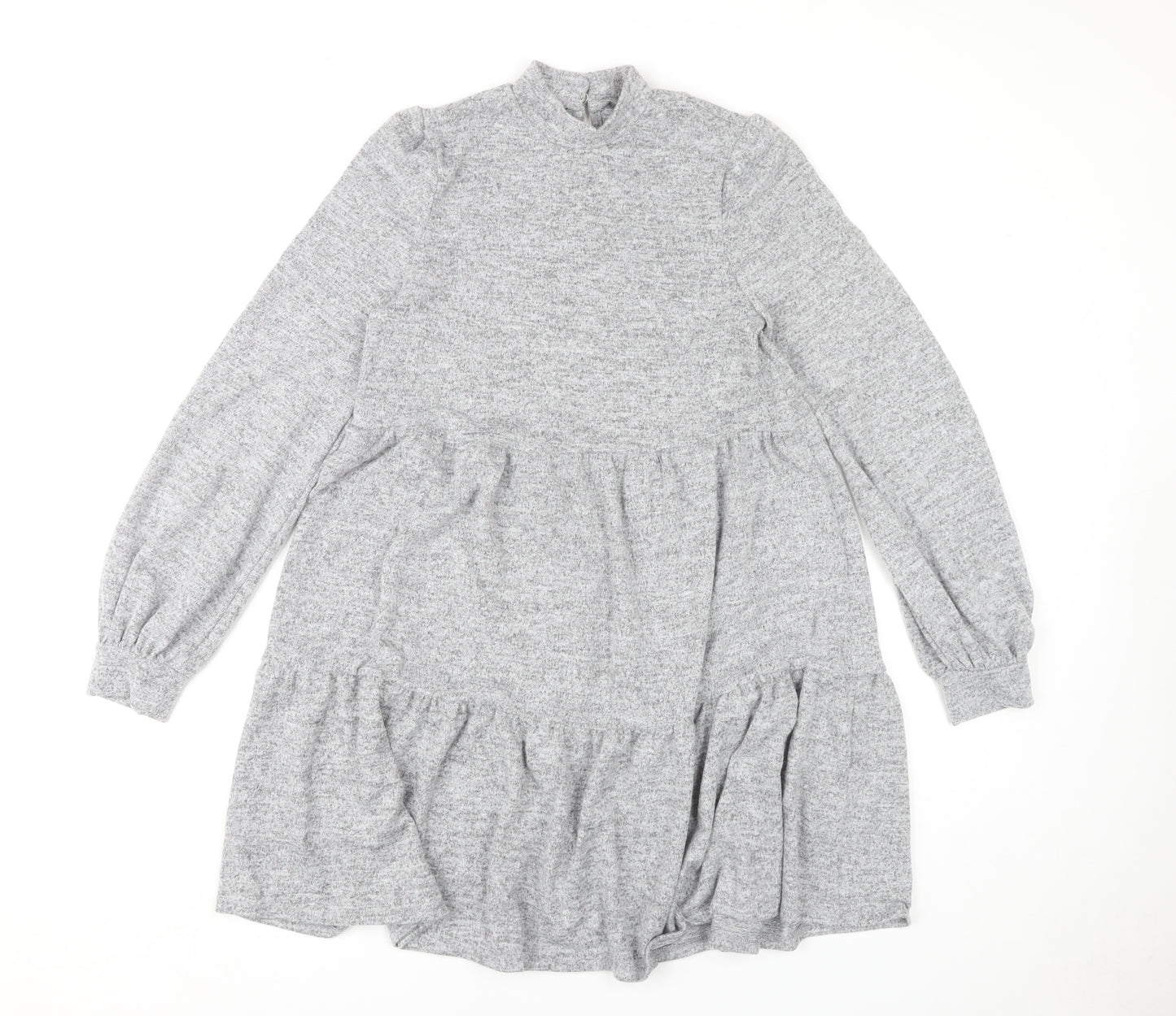 New Look Women's Grey Shift Dress - Size 8