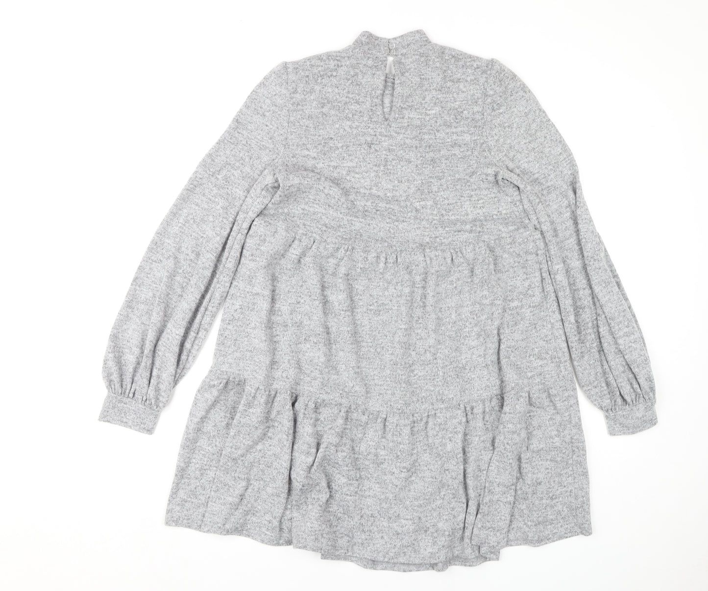 New Look Women's Grey Shift Dress - Size 8