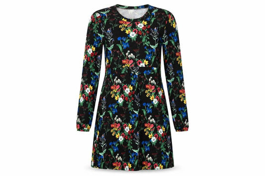 Front view of South Women's Floral A-Line Dress, size 12, Multicoloured