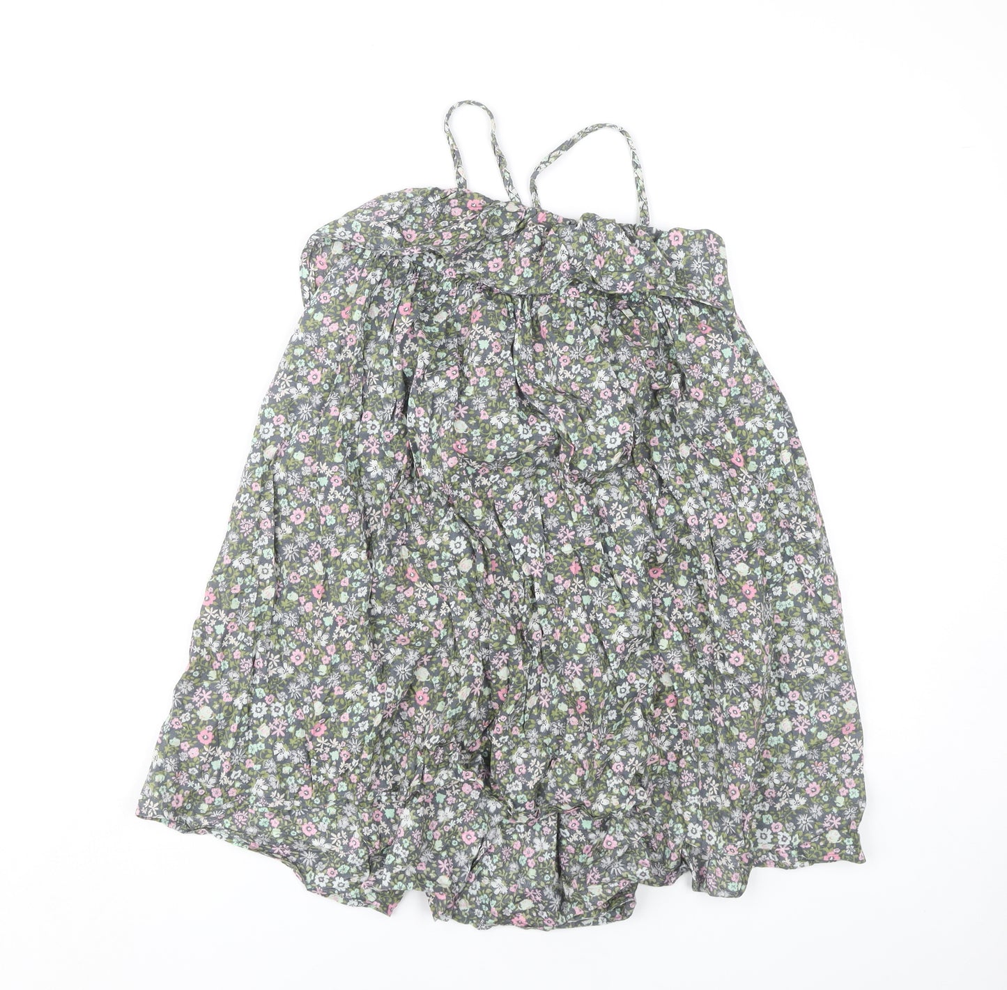 Next Girls Multicoloured Floral Cotton Dress, Size 8 Years