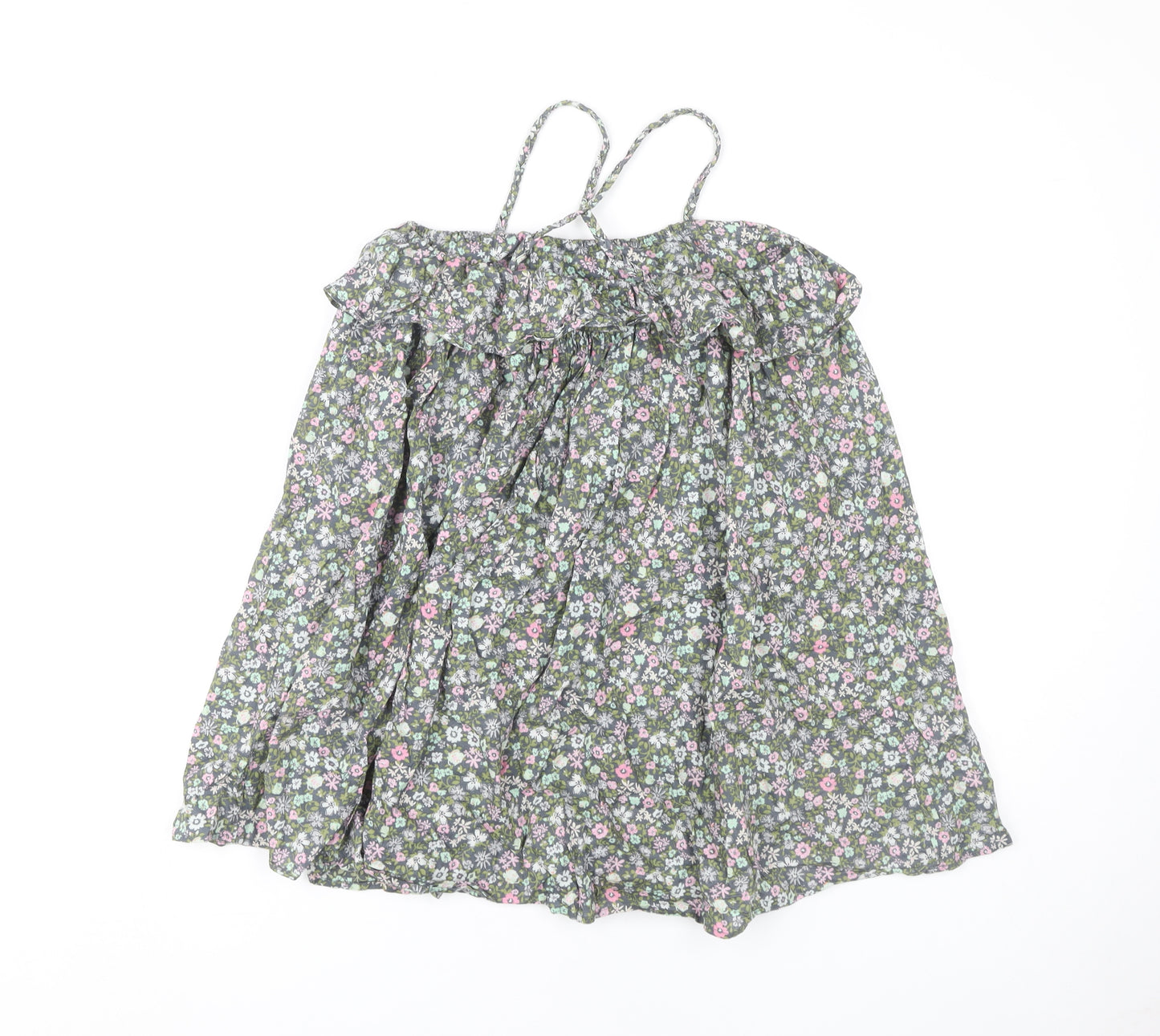 Next Girls Multicoloured Floral Cotton Dress, Size 8 Years