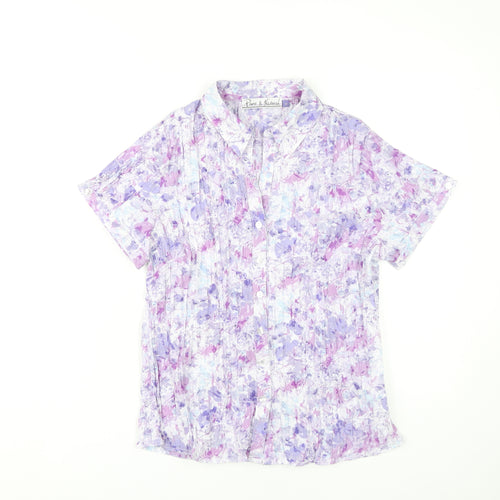 Pure & Natural Women's Multicoloured Floral Button-Up Size 12